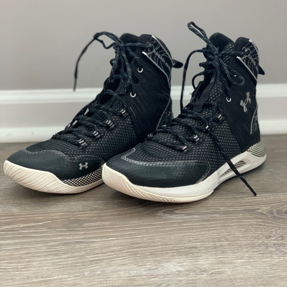 Under Armour Black High-Top Sneakers- Court Shoes for Basketball or Volleyball